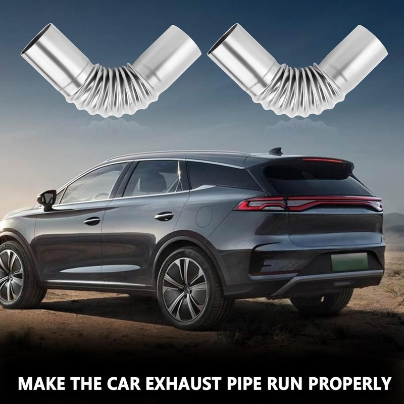 Stacool 2PCS Air Parking Diesel Heater Exhaust Pipe,Stainless Steel 24mm Flexible Exhausts Pipe with Clamps,Diesel Heater Accessories Generator Exhaust Extension for Diesels Air Heaters (2PCS) - Image 4